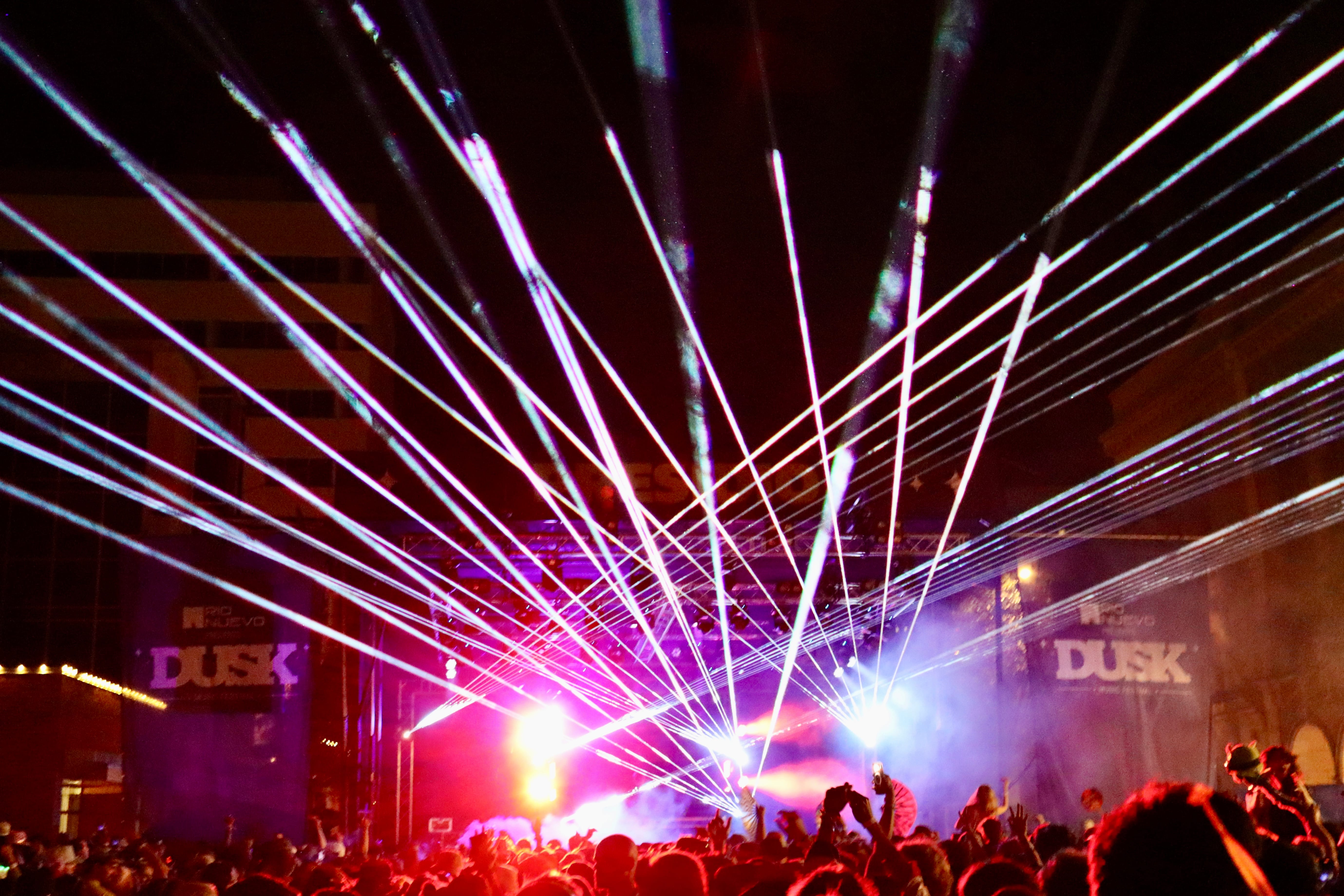 INZO laser show from the back of the crowd